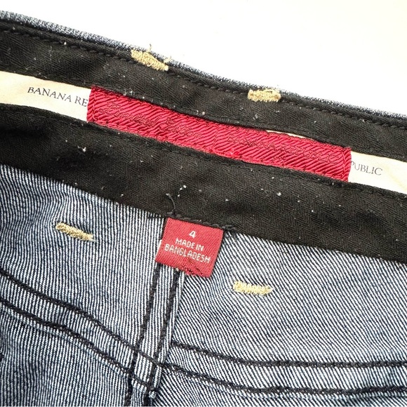 Banana Republic Flare Jeans Dark Wash Low Rise Wide Leg Women’s Sz 4 Y2K Hipster - Picture 6 of 12